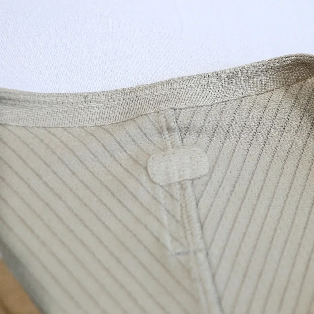 Lululemon Always Agile Short Sleeve Shirt Tan Beige Raglan Curved Hem Mens Small